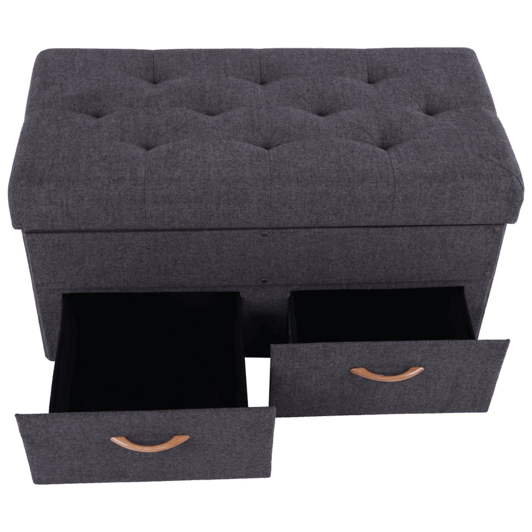 Taburet SULOT TYP 2, material textil/carton dur, gri, 84x43x42 cm