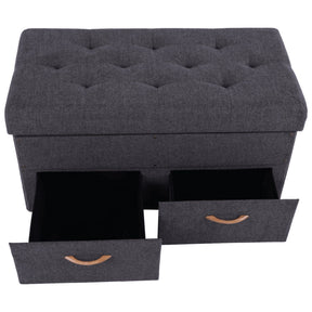 Taburet SULOT TYP 2, material textil/carton dur, gri, 84x43x42 cm