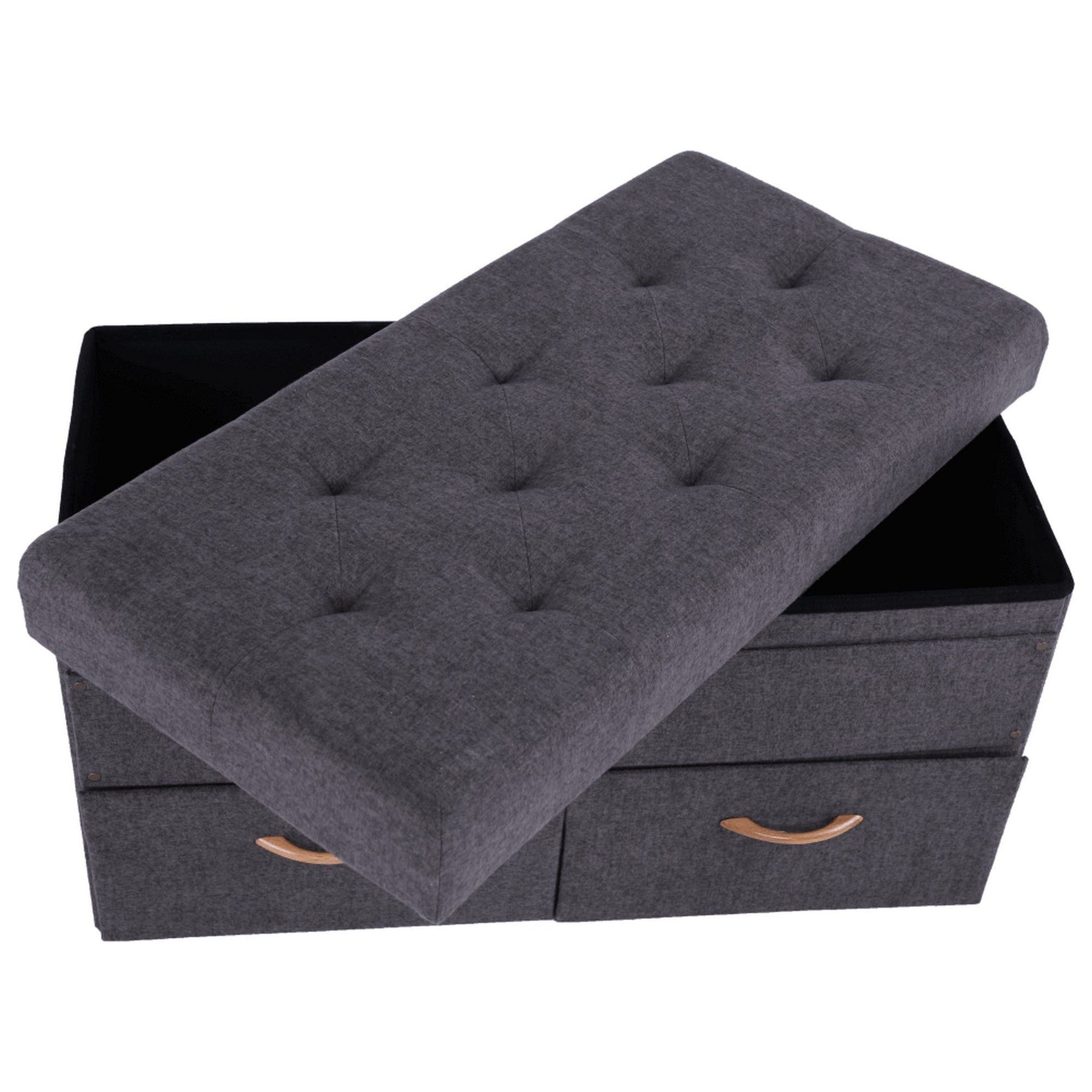 Taburet SULOT TYP 2, material textil/carton dur, gri, 84x43x42 cm