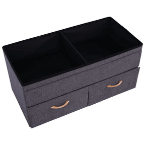 Taburet SULOT TYP 2, material textil/carton dur, gri, 84x43x42 cm