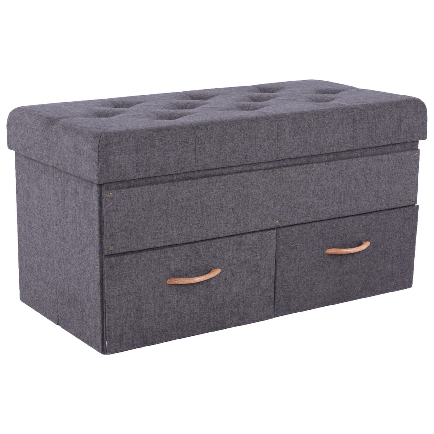 Taburet SULOT TYP 2, material textil/carton dur, gri, 84x43x42 cm