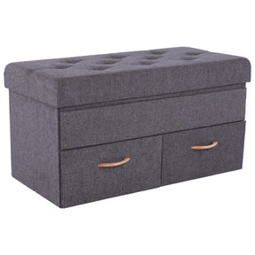 Taburet SULOT TYP 2, material textil/carton dur, gri, 84x43x42 cm