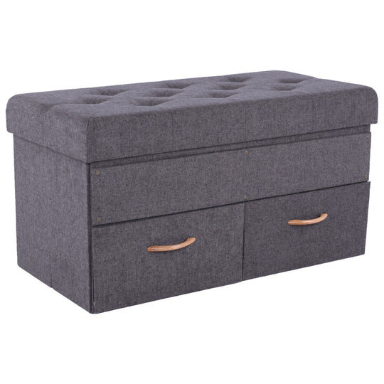 Taburet SULOT TYP 2, material textil/carton dur, gri, 84x43x42 cm