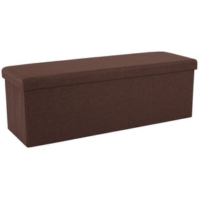Taburet UMINA, pliabil, material textil/carton dur, maro, 114x38x38 cm