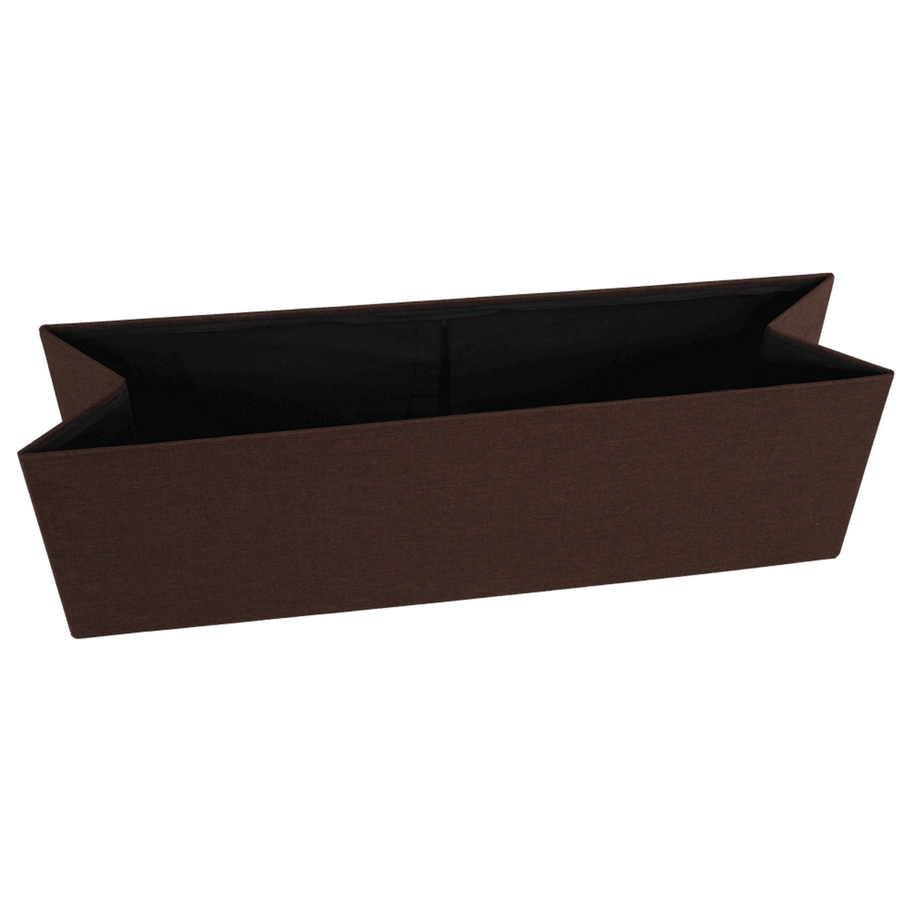 Taburet UMINA, pliabil, material textil/carton dur, maro, 114x38x38 cm