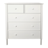 Comoda TEANA, alba, cu 5 sertare, 80x40x95 cm