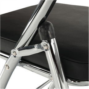 Scaun conferinta cu masuta TEKER, negru/crom, piele ecologica/lemn/metal, 49x82x77 cm