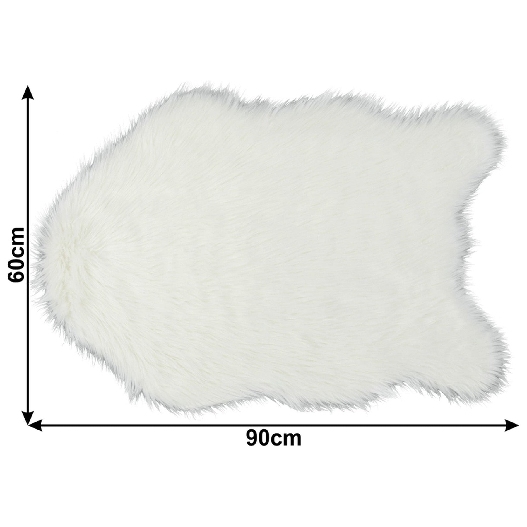 Blana artificiala EBONY TYP 1, alba, 60x90 cm