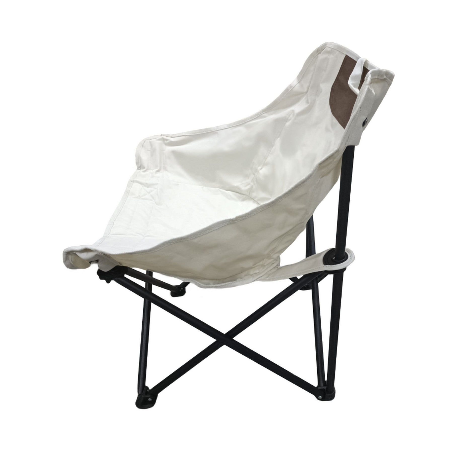 Scaun camping URAO, bej/negru, tesatura/metal, 58x51x66 cm