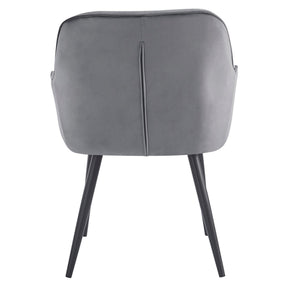 Scaun VERIO, gri/negru, stofa catifelata/metal, 59x62x81 cm