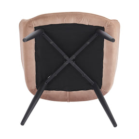 Scaun VERIO, maro deschis/negru, stofa catifelata/metal, 59x62x81 cm