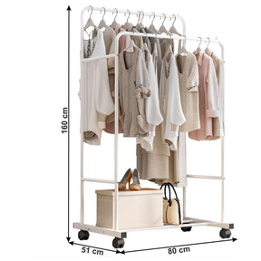 Stander haine ILIANA, metal, alb, 80x51x160 cm