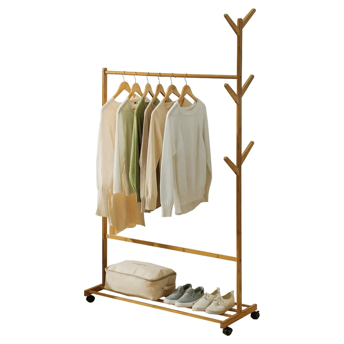 Stander haine VIKIR TYP 2, bambus, 80x35x174 cm