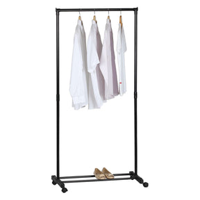 Stander haine VANDER, metal/plastic, negru, 78,5x41,5x165 cm