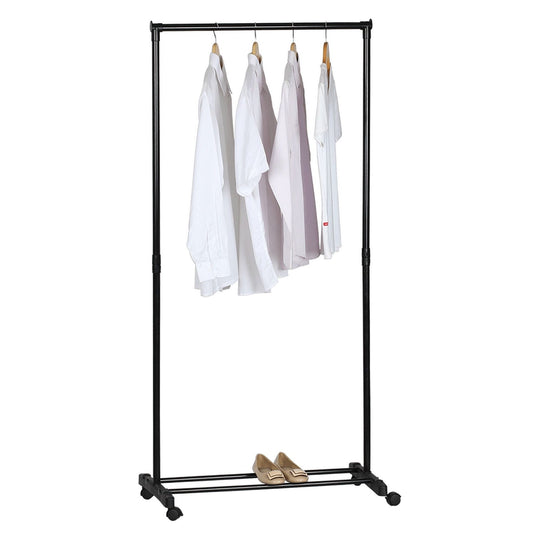 Stander haine VANDER, metal/plastic, negru, 78,5x41,5x165 cm