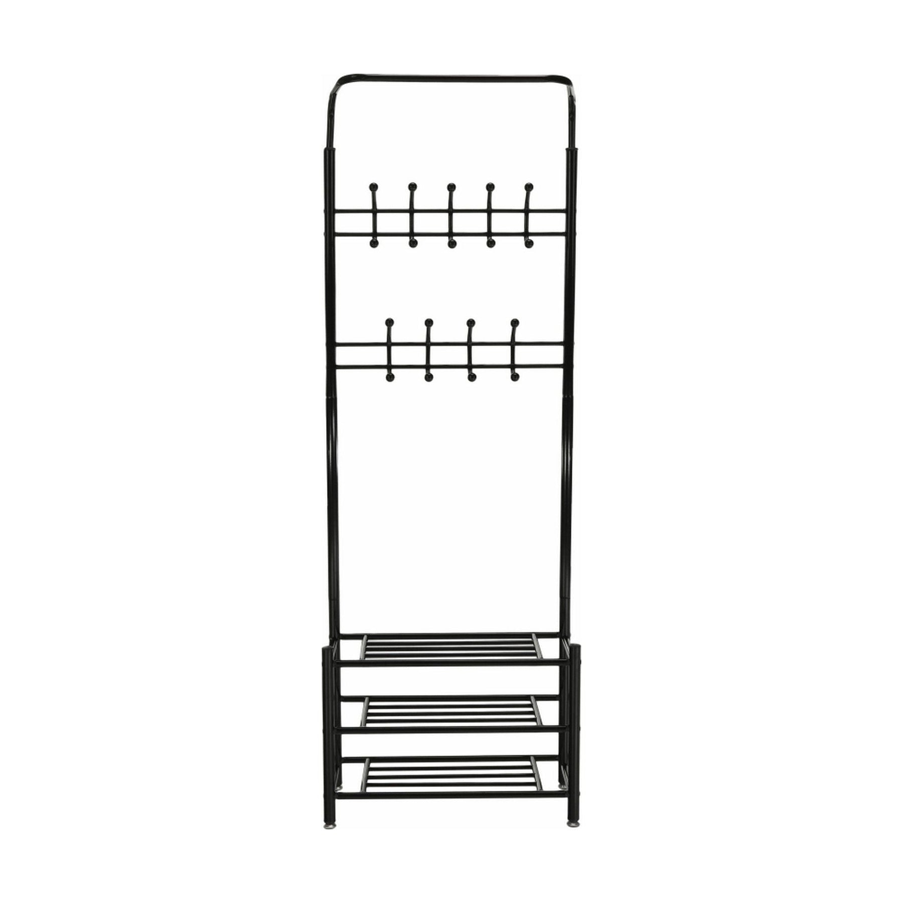 Cuier BARNUM, negru, metal, 66x30x190 cm