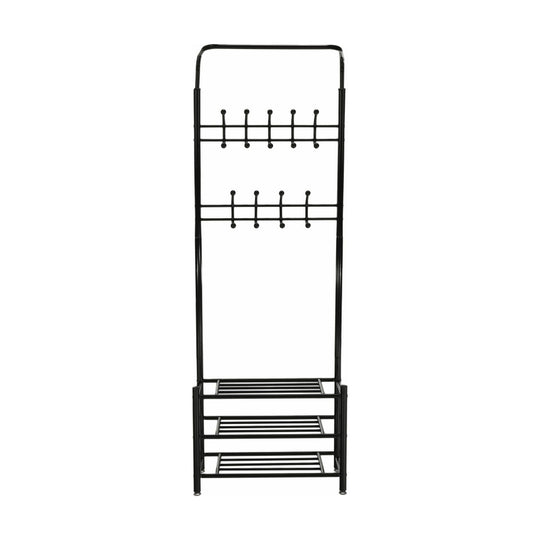 Cuier BARNUM, negru, metal, 66x30x190 cm