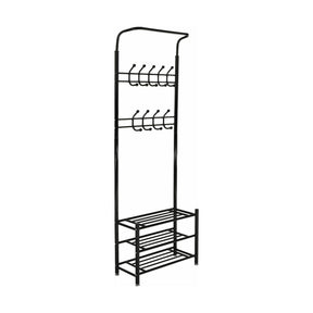 Cuier BARNUM, negru, metal, 66x30x190 cm