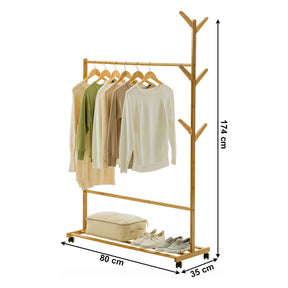 Stander haine VIKIR TYP 2, bambus, 80x35x174 cm