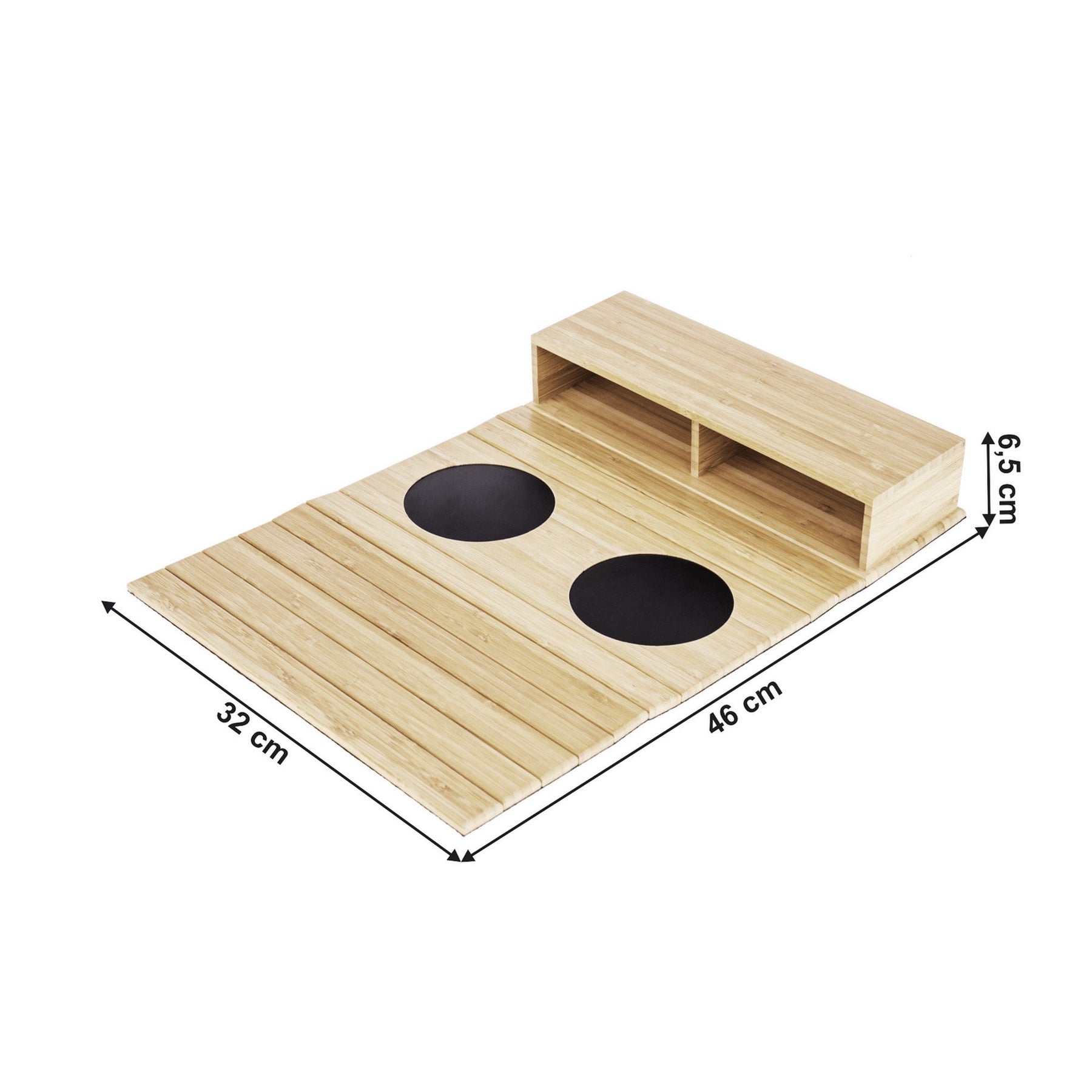 Organizator VISE, bambus natural, lemn, 46x32x7 cm