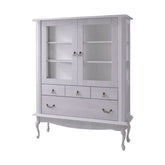 Vitrina VILAR DA5, pin alb, DTD laminat, 125x42x158 cm