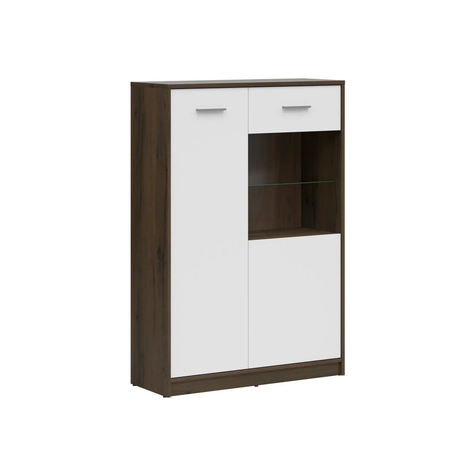 Vitrina BERGEN OCN-28411, alb/stejar