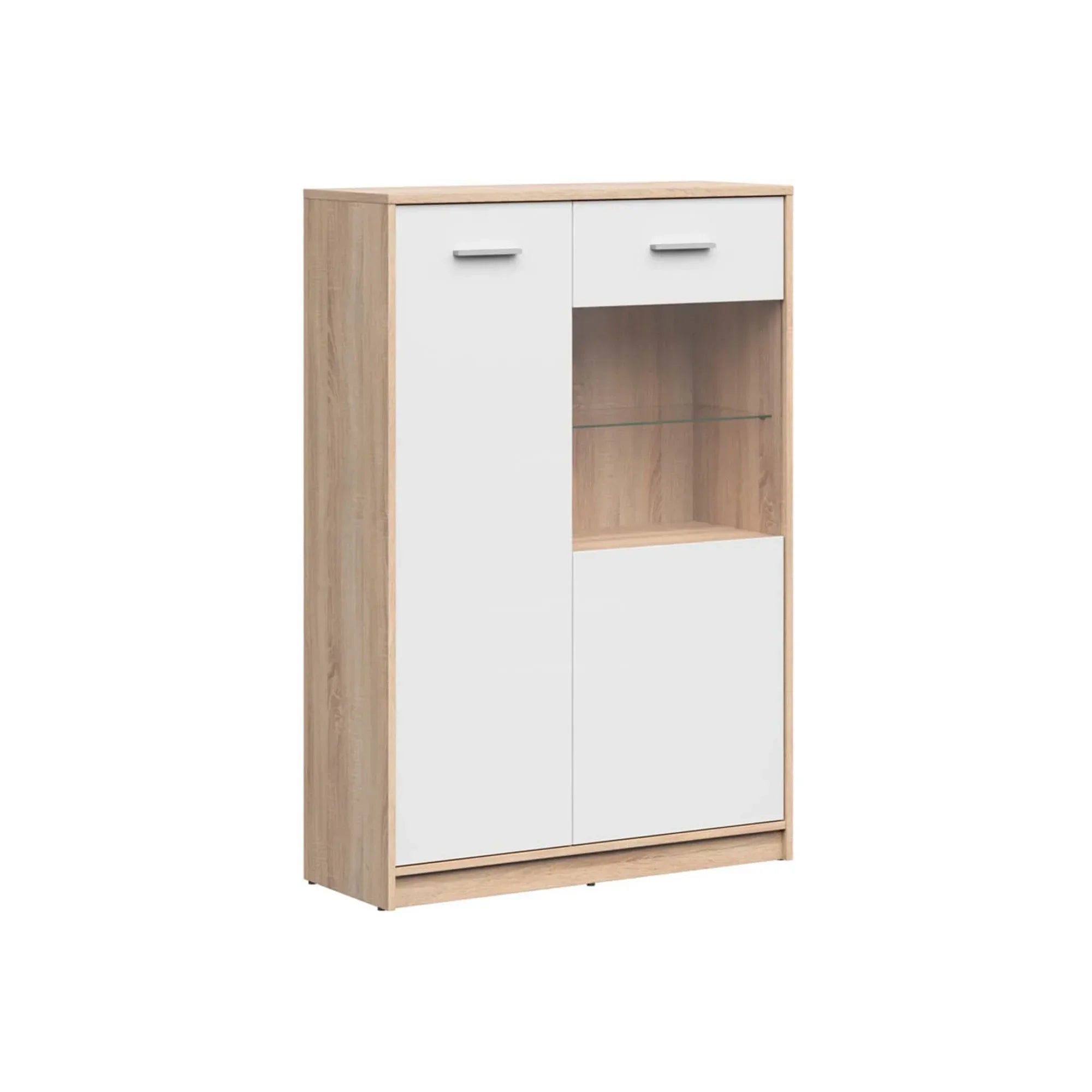 Vitrina BERGEN OCN-28413, stejar sonoma/alb