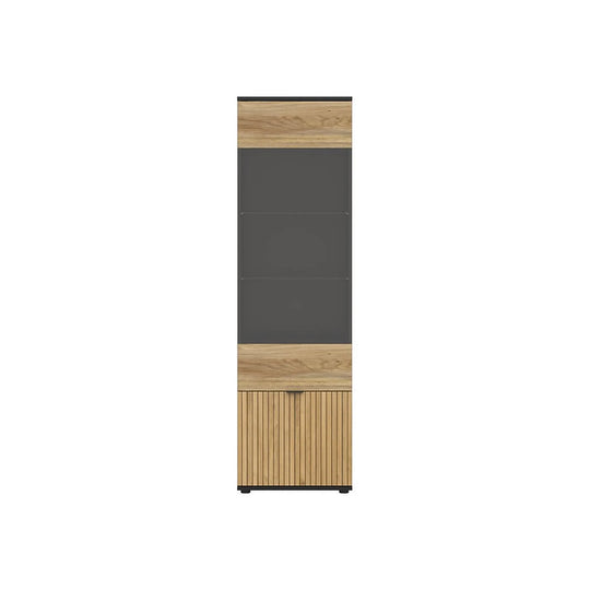 Vitrina BERGEN OCN-28418, stejar/negru