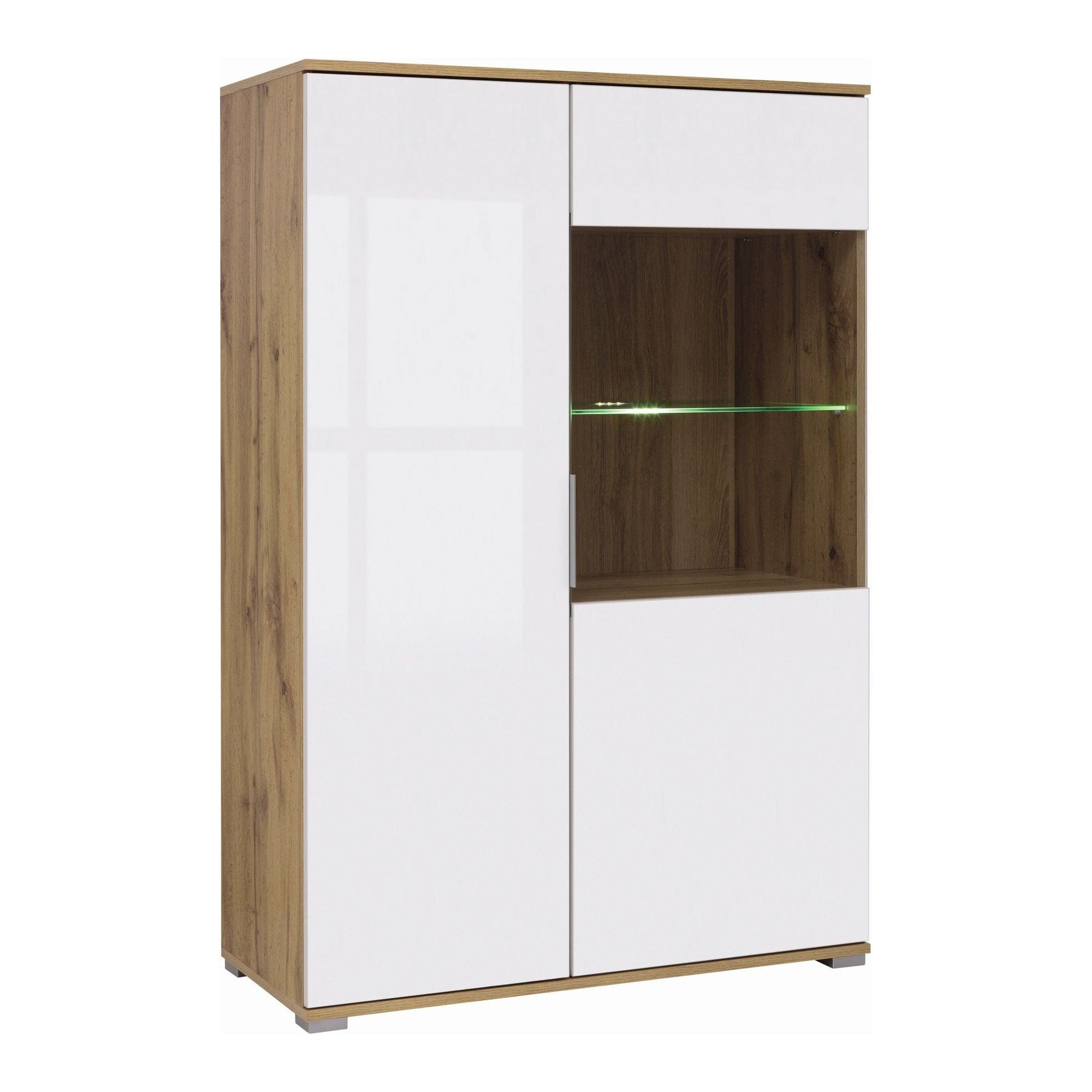 Vitrina BERGEN OCN-28423, alb/stejar wotan