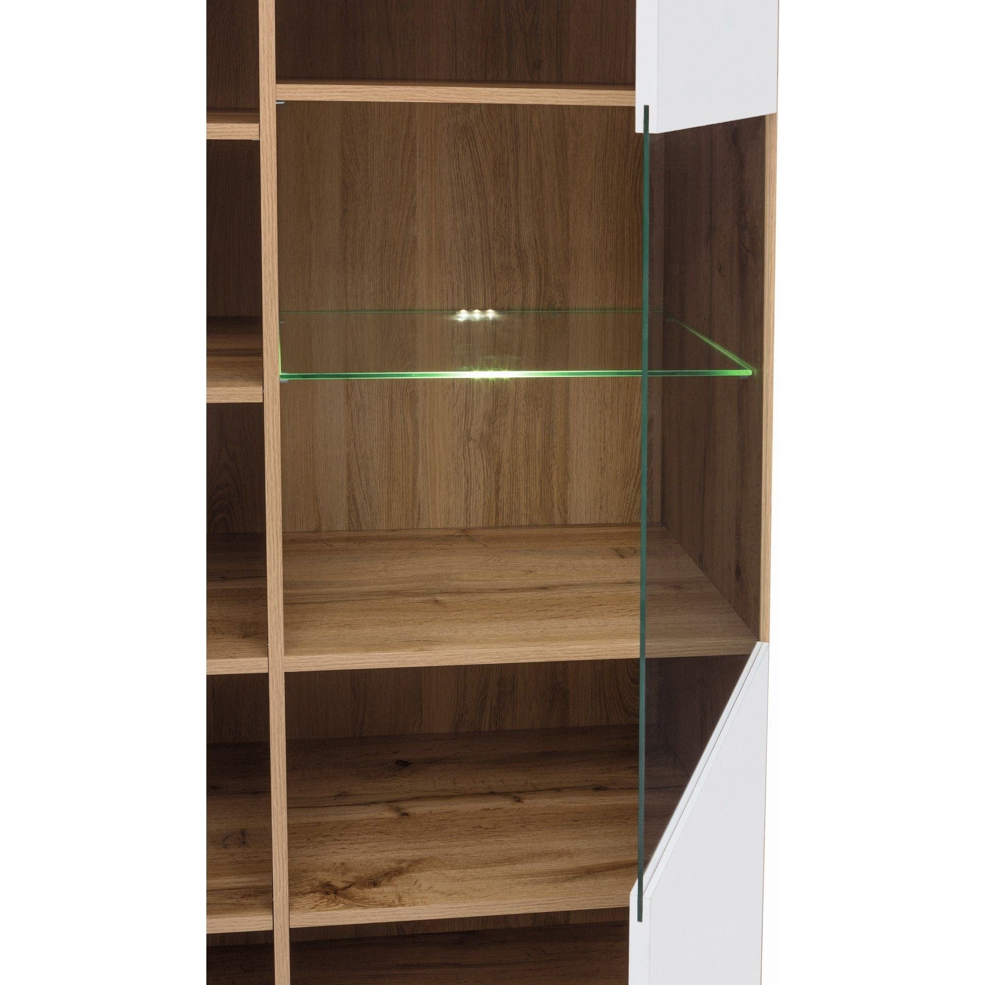 Vitrina BERGEN OCN-28423, alb/stejar wotan