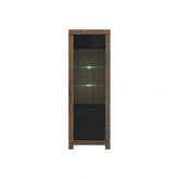 Vitrina BERGEN OCN-28425, stejar/negru