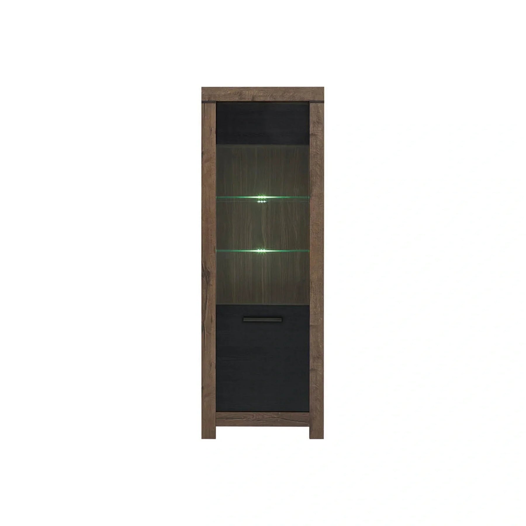 Vitrina BERGEN OCN-28425, stejar/negru