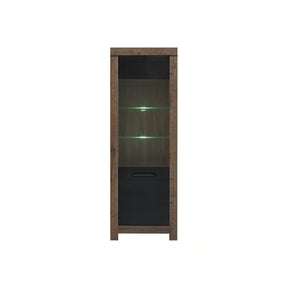 Vitrina BERGEN OCN-28425, stejar/negru