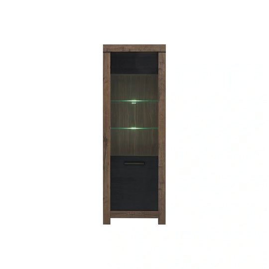 Vitrina BERGEN OCN-28425, stejar/negru
