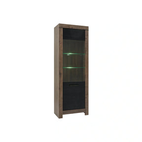 Vitrina BERGEN OCN-28425, stejar/negru