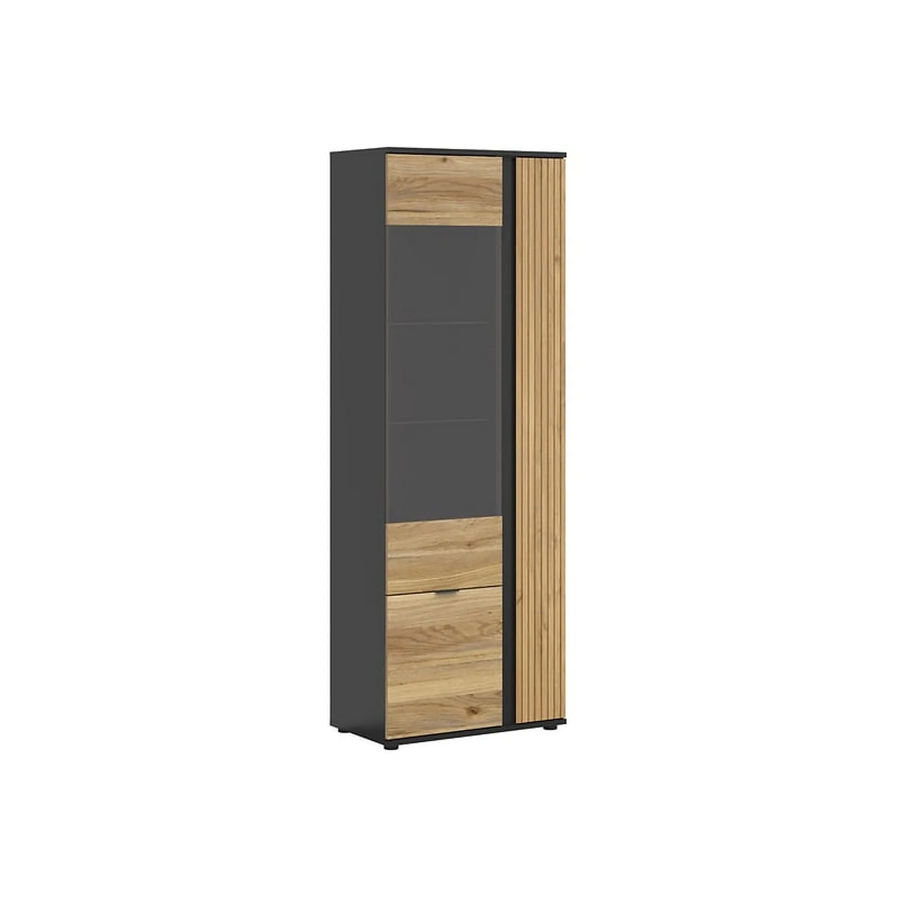 Vitrina BERGEN OCN-28428, stejar/negru