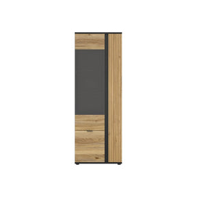 Vitrina BERGEN OCN-28428, stejar/negru