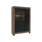 Vitrina BERGEN OCN-28431, stejar/negru