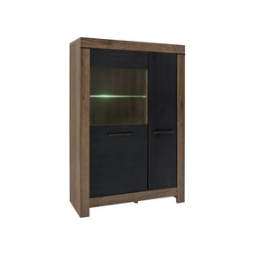 Vitrina BERGEN OCN-28431, stejar/negru