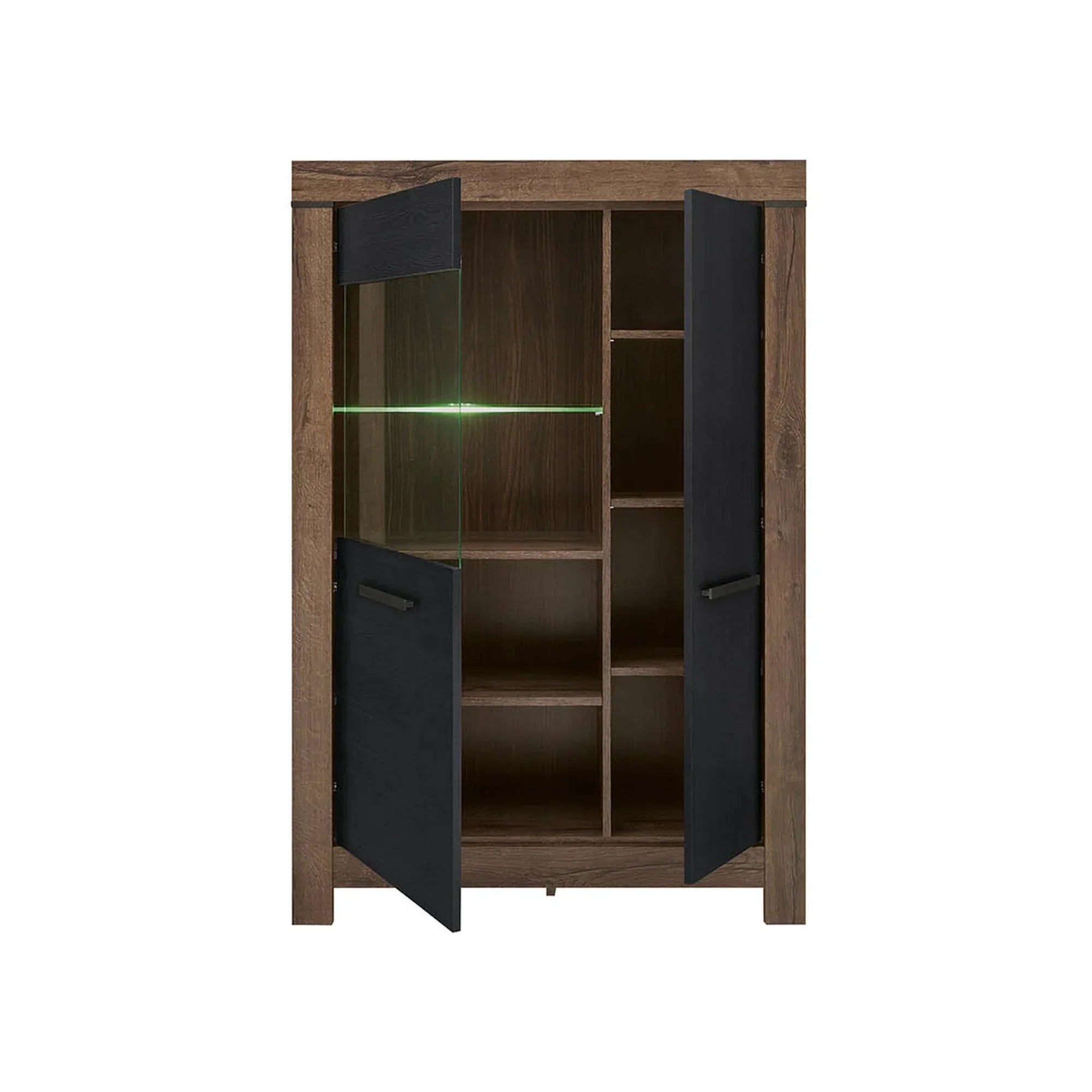 Vitrina BERGEN OCN-28431, stejar/negru