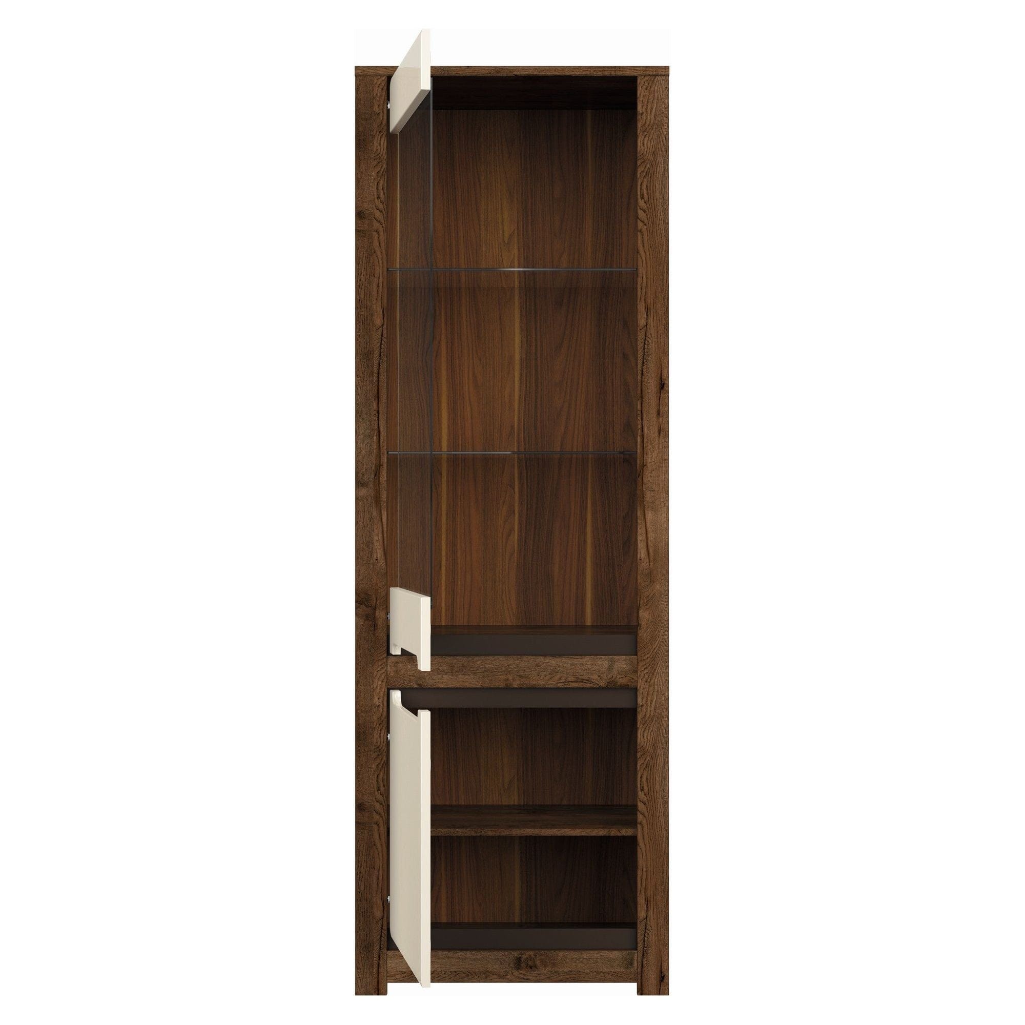 Vitrina BERGEN OCN-28442, stejar april/alb perla