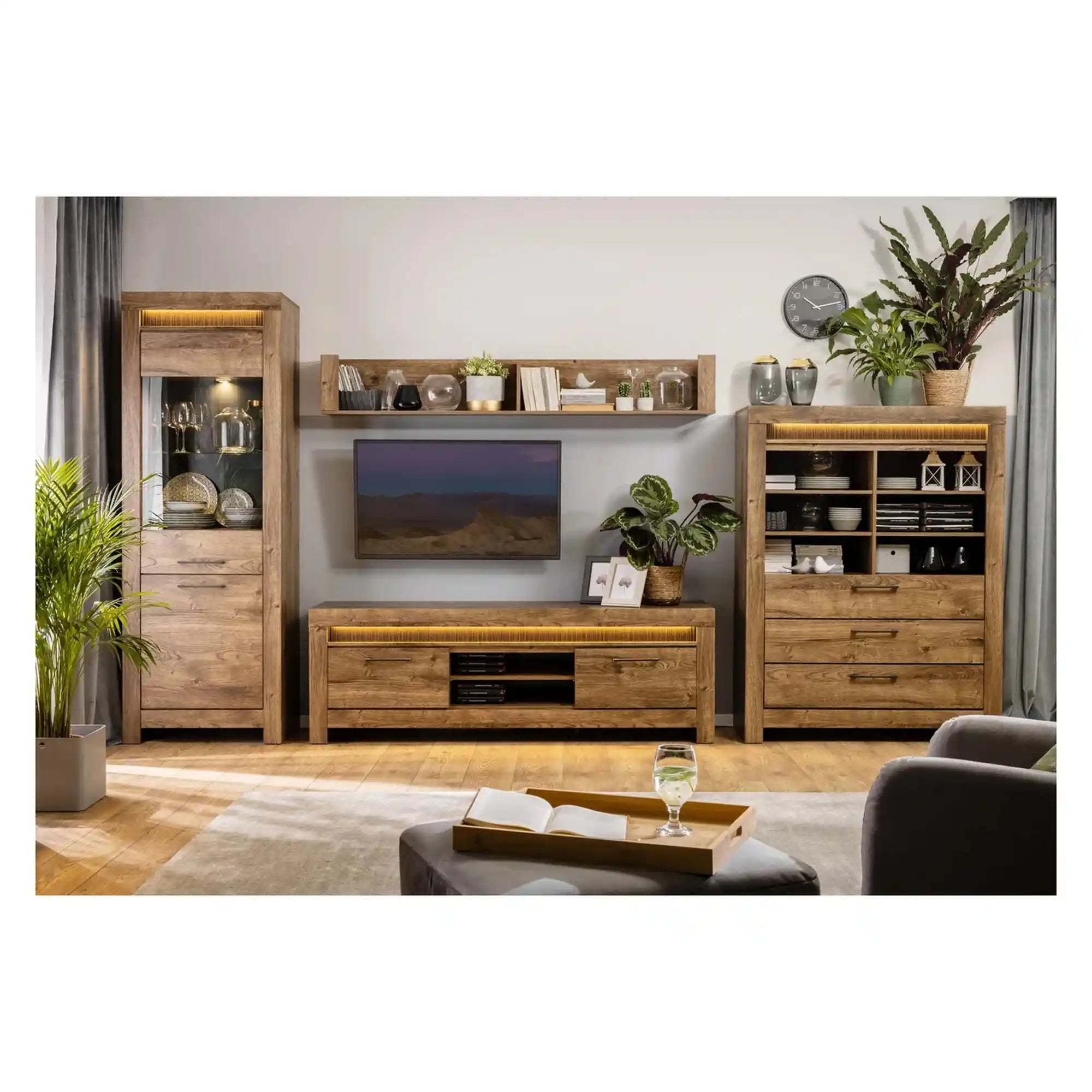 Vitrina BERGEN OCN-28444, stejar