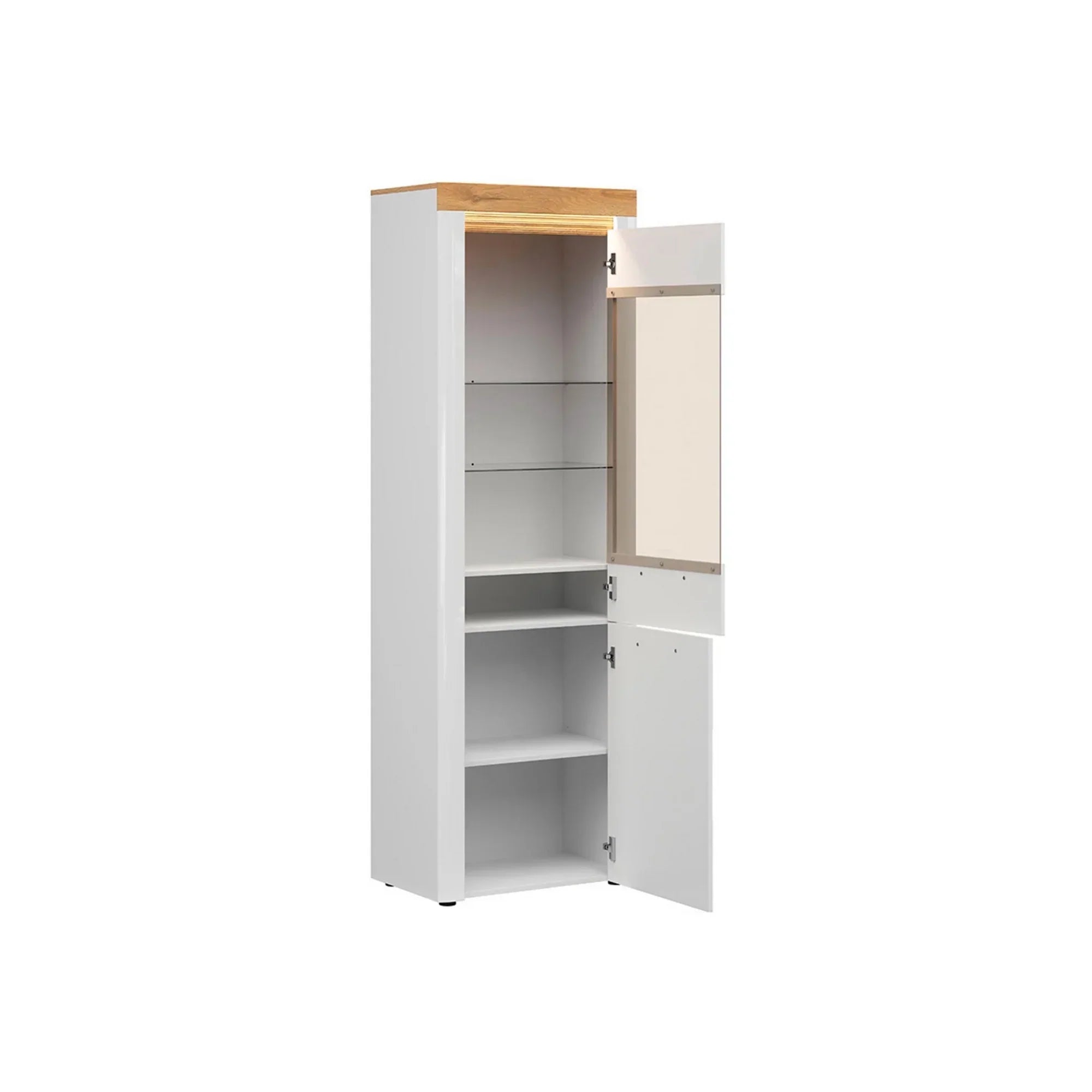 Vitrina BERGEN OCN-28448, alb lucios