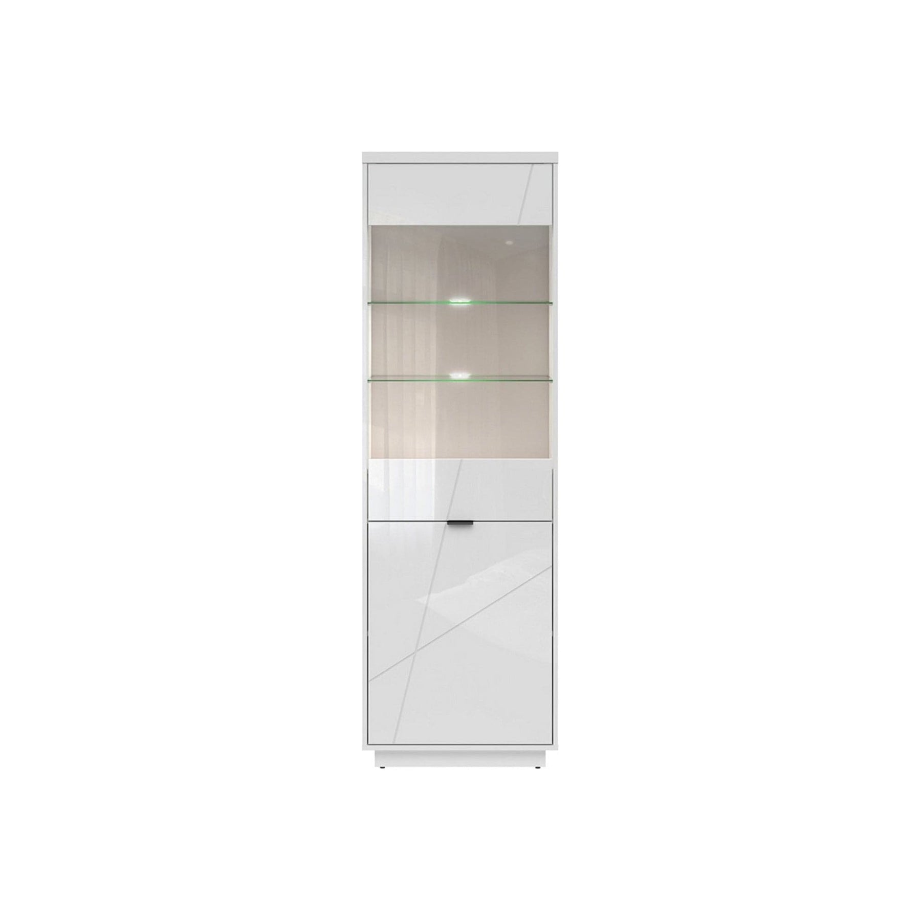 Vitrina BERGEN OCN-28449, alb lucios
