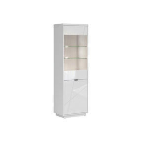 Vitrina BERGEN OCN-28449, alb lucios