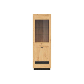 Vitrina BERGEN OCN-28450, stejar artisan/negru mat