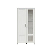 Vitrina BERGEN OCN-28451, pin alb/stejar grandson