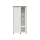 Vitrina BERGEN OCN-28451, pin alb/stejar grandson