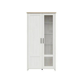 Vitrina BERGEN OCN-28451, pin alb/stejar grandson