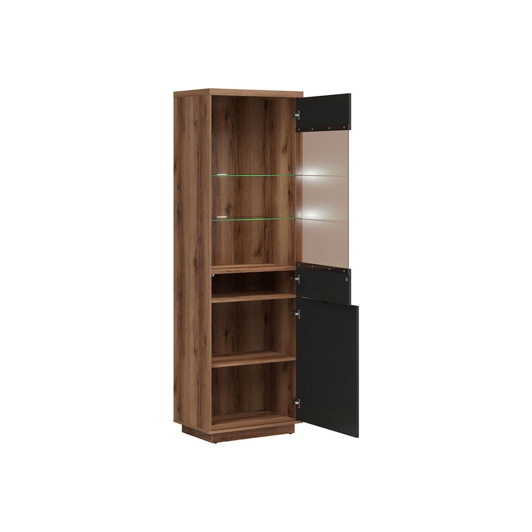 Vitrina BERGEN OCN-28453, nuc/negru mat